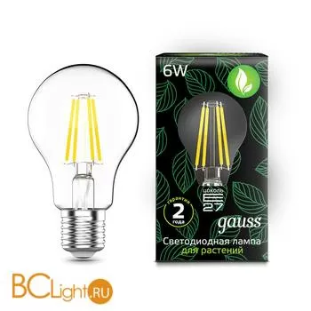 Лампа Gauss LED Fito Filament A60 6W E27 102802906