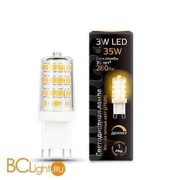 Лампа Gauss LED G9 AC185-265V 3W 280lm 2700K 107309103