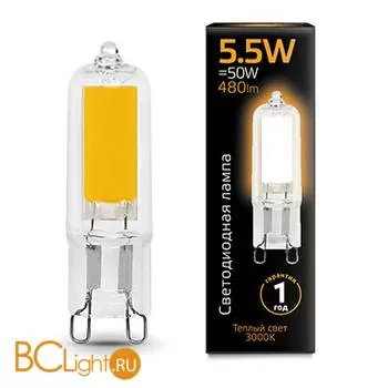 Лампа Gauss LED G9 AC220-240V 5.5W 480lm 3000K 107809105