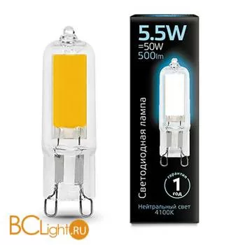 Лампа Gauss LED G9 AC220-240V 5.5W 500lm 4100K 107809205