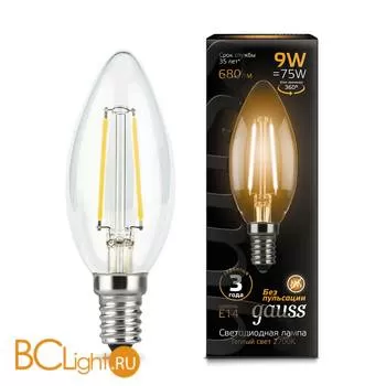 Лампа Gauss LED Filament Свеча E14 9W 680lm 2700К 103801109