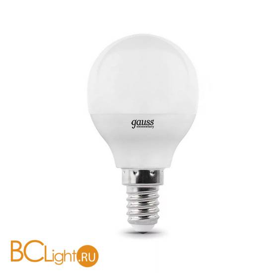 Лампа Gauss LED Elementary Шар 6W E14 420lm 3000K 53116