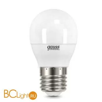Лампа Gauss LED Elementary Шар 6W E27 450lm 4100K 53226