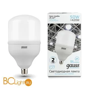 Лампа Gauss Elementary LED T140 E27 50W 4500lm 180-240V 6500K 63235