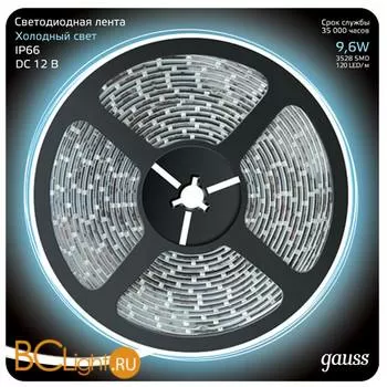 Лента LED Gauss 9.6W 12V DC 6500K IP66 311000310