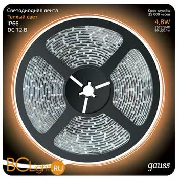 Лента LED Gauss 4.8W 12V DC 2700K 312000105