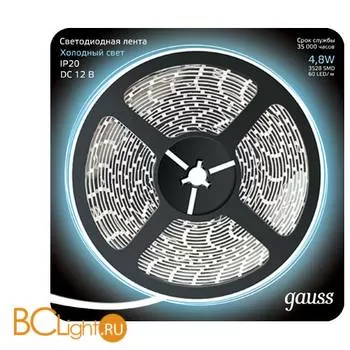 Лента LED Gauss 4.8W 12V DC 6500K 312000305