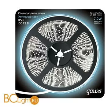 Лента LED Gauss 7.2W 12V DC 6500K 312000307