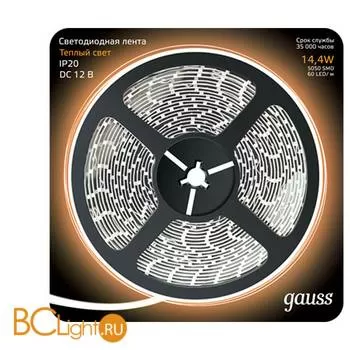 Лента LED Gauss 14.4W 12V DC 2700K 312000114