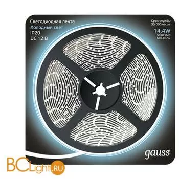 Лента LED Gauss 14.4W 12V DC 6500K 312000314