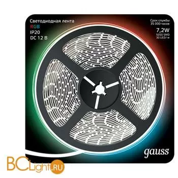 Лента LED Gauss 7.2W 12V DC RGB IP66 311000407