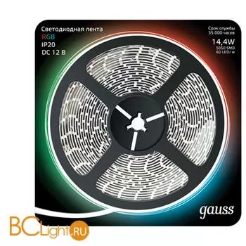 Лента LED Gauss 14.4W 12V DC RGB IP66 311000414