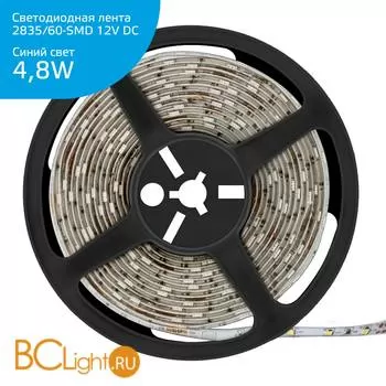 Лента 2835 4.8W 12V DC синий IP20 Gauss 355000505