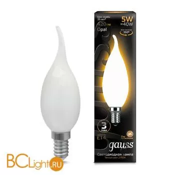 Лампа Gauss LED Свеча на ветру OPAL E14 5W 420lm 2700К 104201105