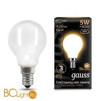 Лампа Gauss LED Шар OPAL E14 5W 420lm 2700K 105201105