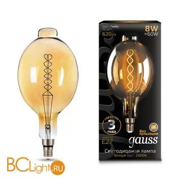 Лампа Gauss BT180 8W E27 Golden 620lm 2400K 152802008