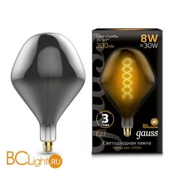 Лампа Gauss SD160 8W E27 Gray 2400K 163802008