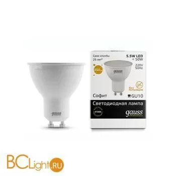 Лампа Gauss LED Elementary MR16 GU10 5.5W 3000К 13616