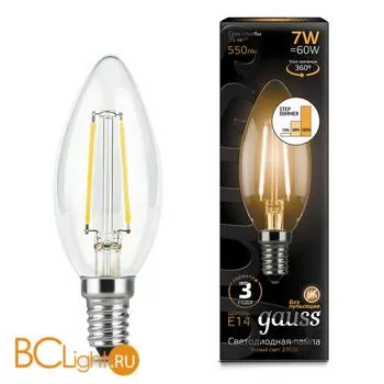 Лампа Gauss LED Filament Свеча E14 7W 550lm 2700К 103801107-S