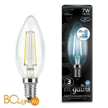 Лампа Gauss LED Filament Свеча E14 7W 580lm 4100К 103801207-S