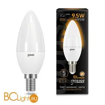 Лампа Gauss LED Свеча E14 9.5W 890lm 3000К 103101110