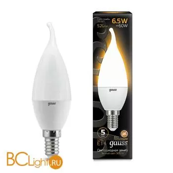 Лампа Gauss LED Свеча на ветру E14 6.5W 520lm 3000K 104101107