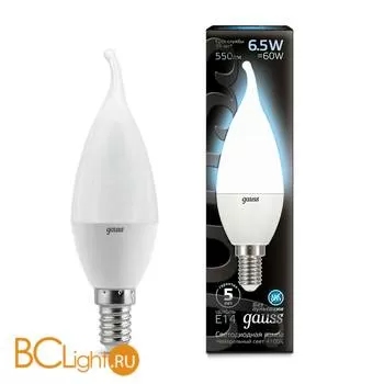 Лампа Gauss LED Свеча на ветру E14 6.5W 550lm 4100K 104101207