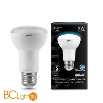 Лампа Gauss LED R63 E27 9W 700lm 4100K 106002209