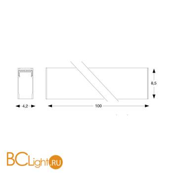 Магнитный шинопровод Ideal Lux Arca ARCA PROFILE 1000 mm черный - Схема