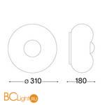 Потолочный светильник Ideal Lux ARIZONA PL2 214498 - Схема