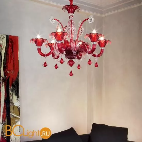 Люстра Ideal Lux Ca'Vendramin SP6 Rosso 095646