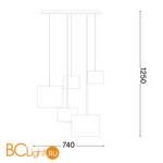 Подвесной светильник Ideal Lux Ekos Sp5 110868 - Схема