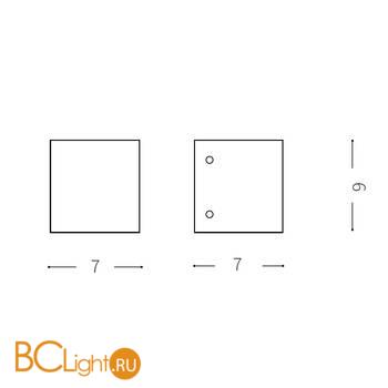 Настенный светильник Ideal Lux FLASH AP1 CORTEN 169118 - Схема