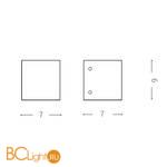 Настенный светильник Ideal Lux FLASH AP1 CORTEN 169118 - Схема