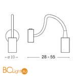 Бра Ideal Lux Focus FOCUS-1 AP CROMO 097206 - Схема