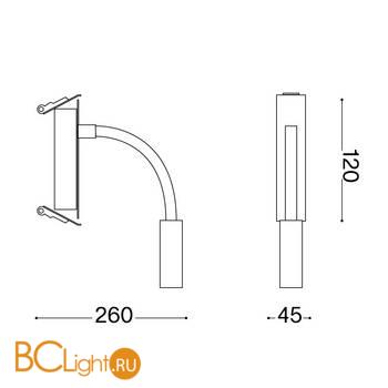 Бра встраиваемое Ideal Lux IO AP BIANCO 285320 - Схема