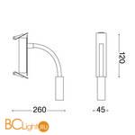 Бра встраиваемое Ideal Lux IO AP BIANCO 285320 - Схема