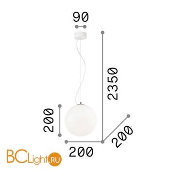 Подвесной светильник Ideal Lux MAPA SP1 D20 009148 - Схема