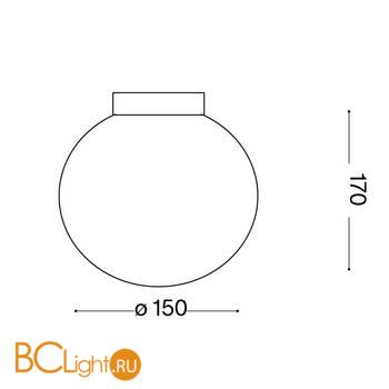 Настенно-потолочный светильник Ideal Lux Mapa Bianco AP1 D15 059808 - Схема