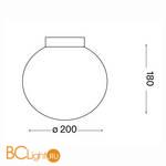 Настенно-потолочный светильник Ideal Lux Mapa Bianco AP1 D20 059815 - Схема