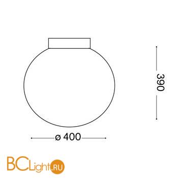 Потолочный светильник Ideal Lux Mapa Bianco PL1 D40 059839 - Схема