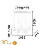 Подвесной светильник Ideal Lux Mapa Bianco SP5 043562 - Фото 0