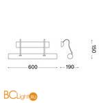 Подсветка для картин Ideal Lux MIRROR-10 AP4 NICKEL 017297 - Схема