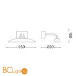 Подсветка для картин Ideal Lux MIRROR-20 AP2 CROMO 017334 - Схема