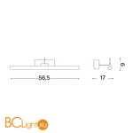 Подсветка для картин Ideal Lux Mirror-51 Ap60 Cromo 143859 - Схема