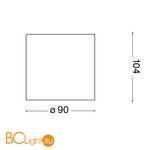 Спот (точечный светильник) Ideal Lux Mood Pl1 Small Round Bianco 140841 - Схема