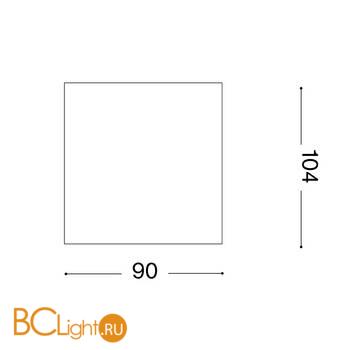 Спот (точечный светильник) Ideal Lux Mood Pl1 Small Square Bianco 140902 - Схема