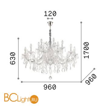 Люстра Ideal Lux NAPOLEON SP18 CROMO 167268 - Схема