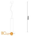 Подвесной светильник Ideal Lux Oak SP1 Square Bianco 150666 - Схема