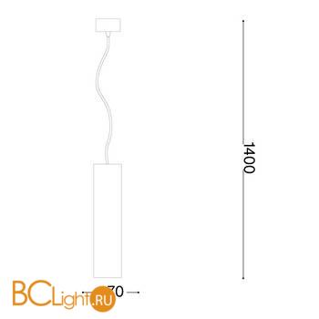 Подвесной светильник Ideal Lux Oak SP1 Round Cemento 150635 - Схема